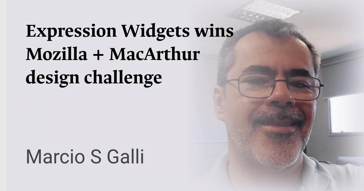 Expression Widgets wins Mozilla + MacArthur design challenge