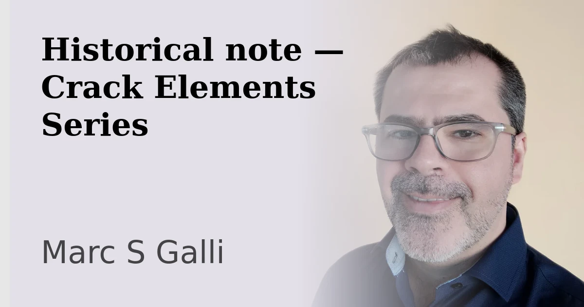 Historical note — Crack Elements Series