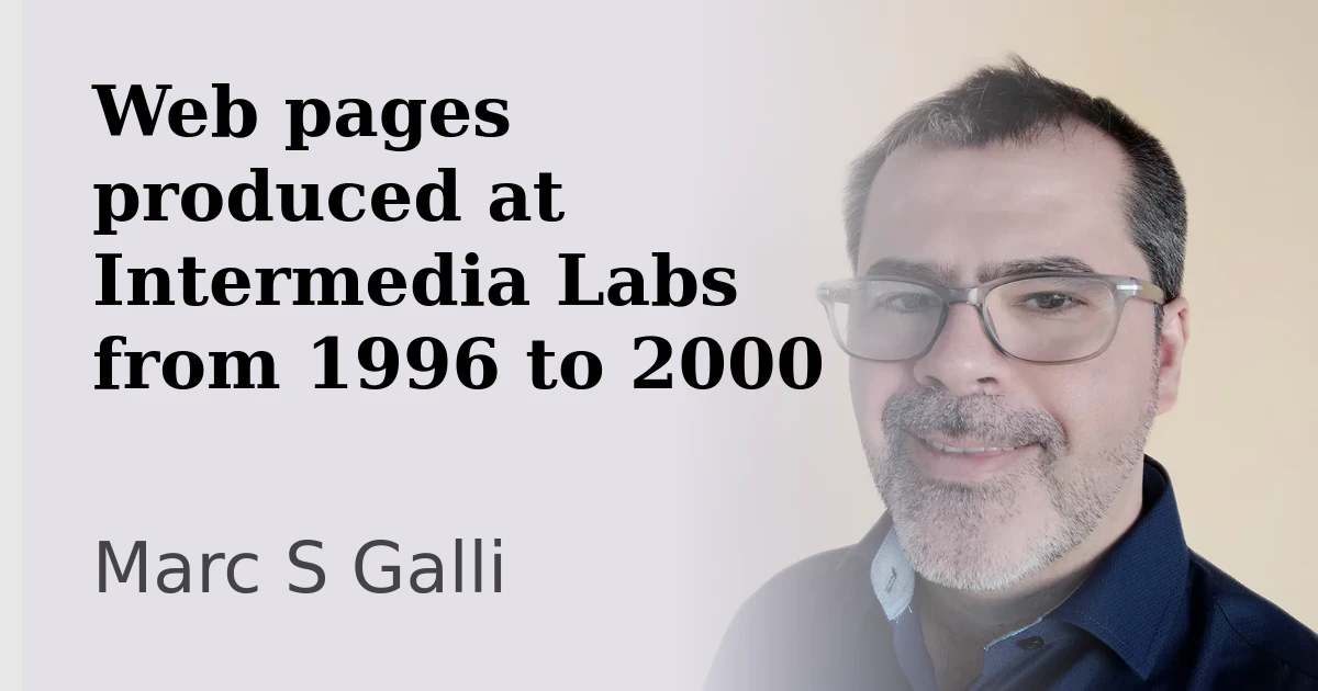 Historical note — Minimalist web pages catalog produced at ICMC Intermedia Labs before 2000