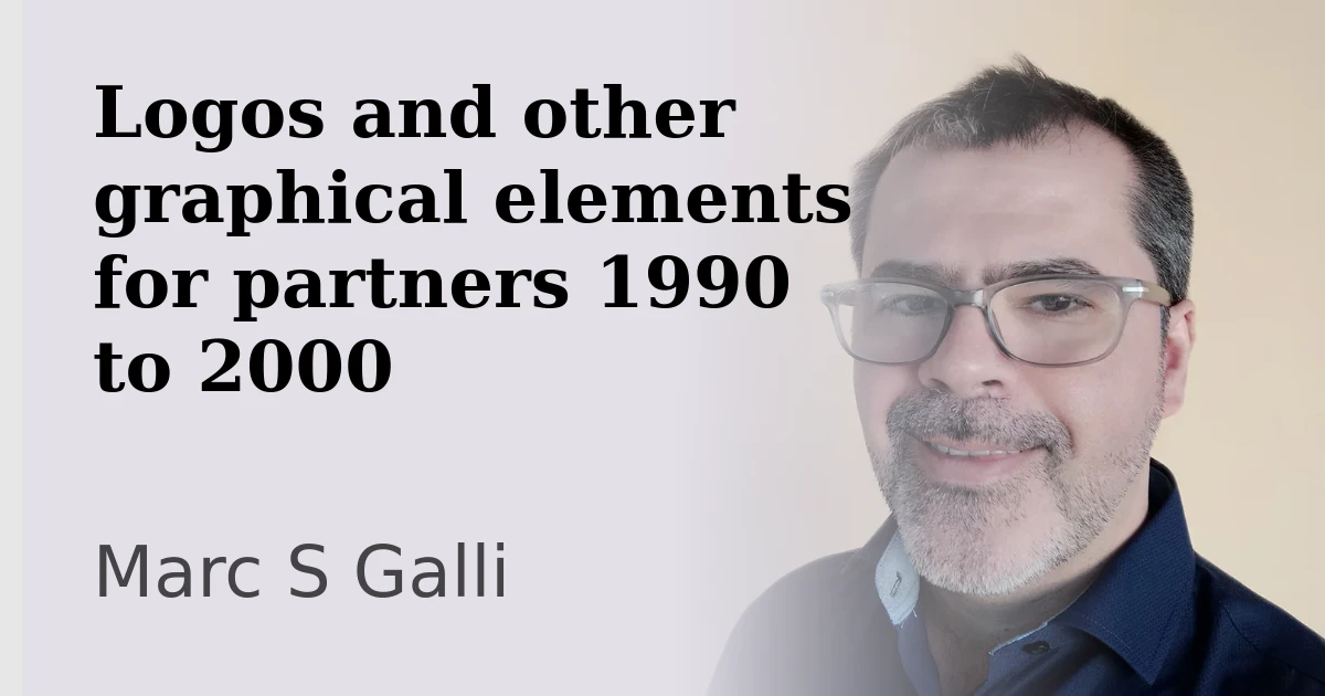Historical note — Logos and other graphical elements for partners between 1990 and 2000